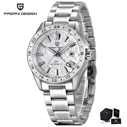 PAGANI DESIGN PD-1792 GMT Automatic Mens Watch-Sapphire Crystal Glass