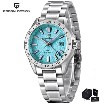 PAGANI DESIGN PD-1792 GMT Automatic Mens Watch-Sapphire Crystal Glass