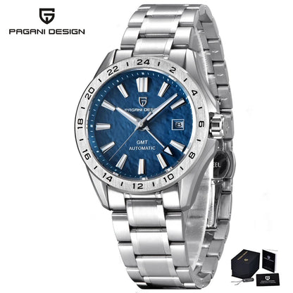 PAGANI DESIGN PD-1792 GMT Automatic Mens Watch-Sapphire Crystal Glass