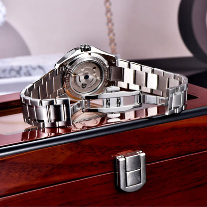 PAGANI DESIGN PD-1792 GMT Automatic Mens Watch-Sapphire Crystal Glass