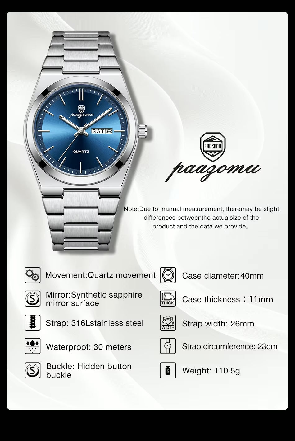 POEDAGAR Luxury Men's Watch – Premium Style Meets Everyday Performance